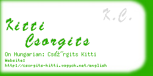 kitti csorgits business card